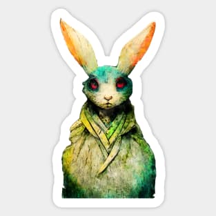 Rabbit watercolor painting #rabbit Sticker